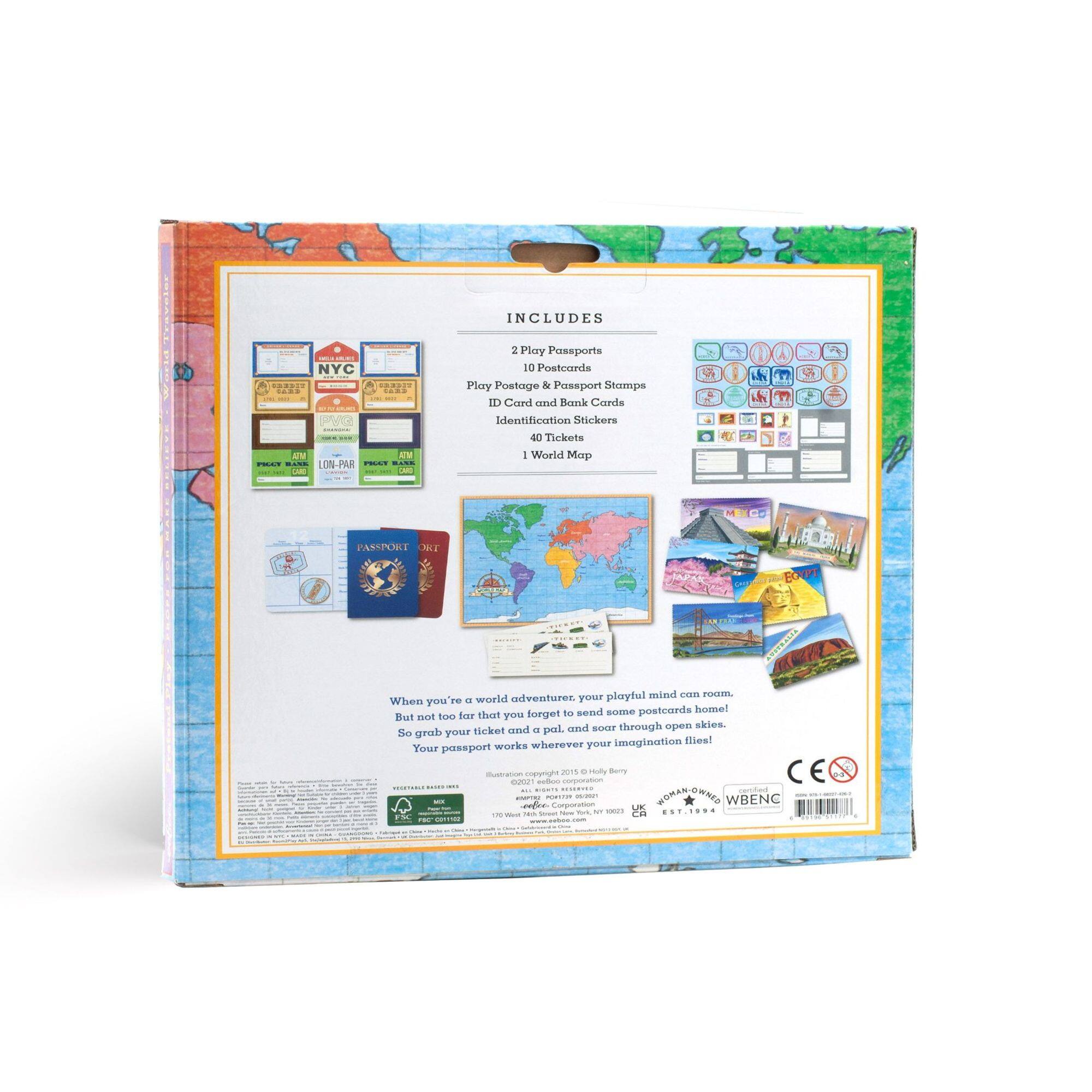 eeBoo World Traveler Pretend & Role Play Activity Set